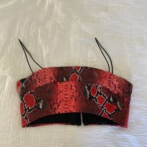 I.AM.GIA Leather Crop Top